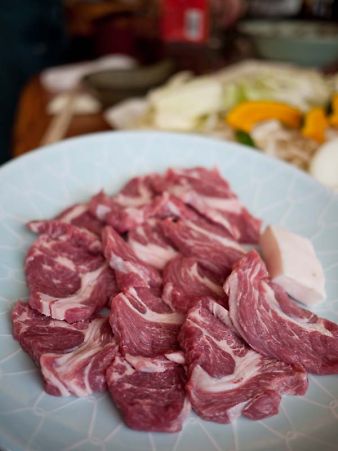 奥山　山の家　ジンギスカン料理　ラム肉